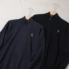 F0304130半高领拉链领口条纹拼色胸口刺绣温柔毛衣开衫 商品缩略图4