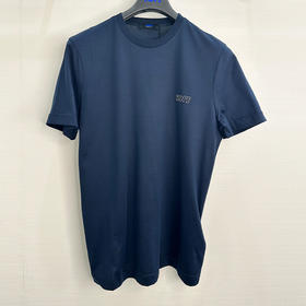 KITON 男士字母徽标圆领短袖T恤 蓝色 UMM06880100A