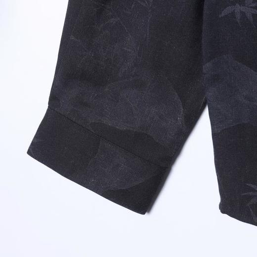 SDSA男士秋冬新款痞帅男装国潮扎染印花树叶长袖衬衫百搭时尚衬衣 商品图3