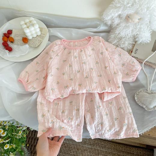 【秒杀】【儿童新款七分裤家居服】儿童新款家居服潮酷爆款新款儿童居家韩版洋气可爱套装 商品图4