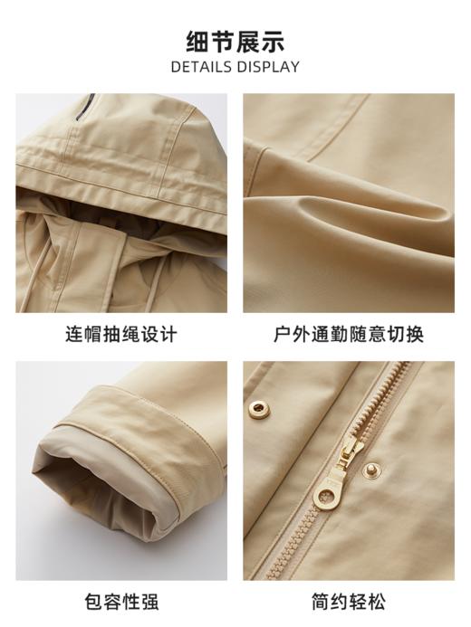 波顿女士三季连帽外套｜宽松版型，简约有型日常好搭LJ028126 商品图3