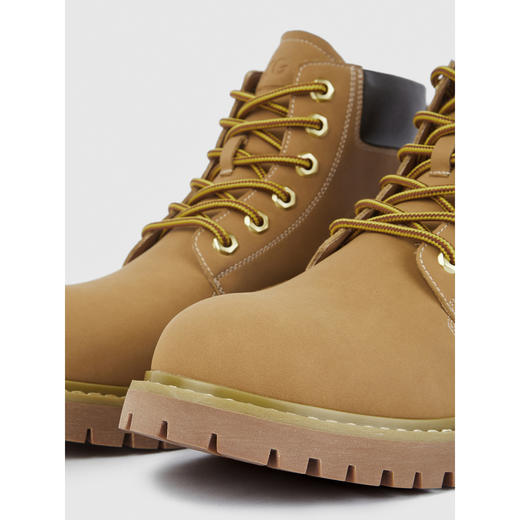 GXG通勤男鞋休闲百搭高帮马丁靴工装户外登山鞋增高大黄靴 商品图4