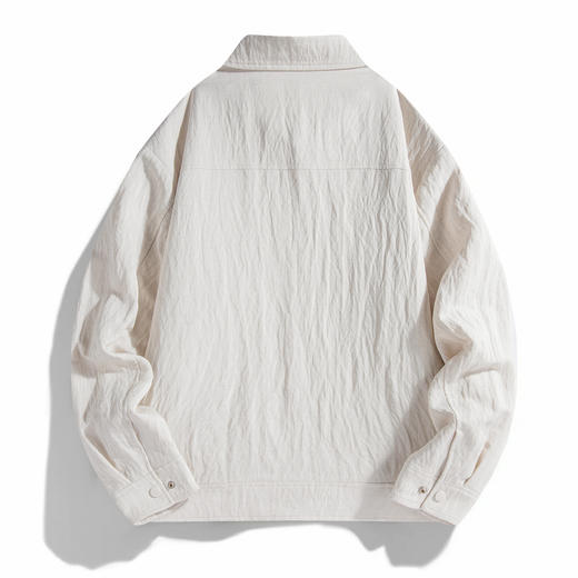 【含亚麻】圣得西工装翻领夹克男士2026新款外套春季简约通勤上衣 商品图13