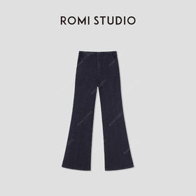 ROMI STUDIO“都市休闲”100%长绒棉绳染微喇修身牛仔裤 RWBWX41505
