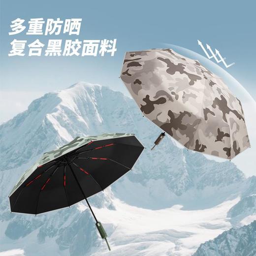 【户外晴雨自动伞系列】新款10骨三折280t碰击布自动反向迷彩数码印刷商务自动晴雨伞ph 商品图1