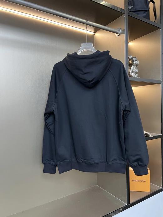 F030416胸口莱茵石烫钻字母牛角袖情侣宽松遮肉休闲连帽卫衣 商品图11