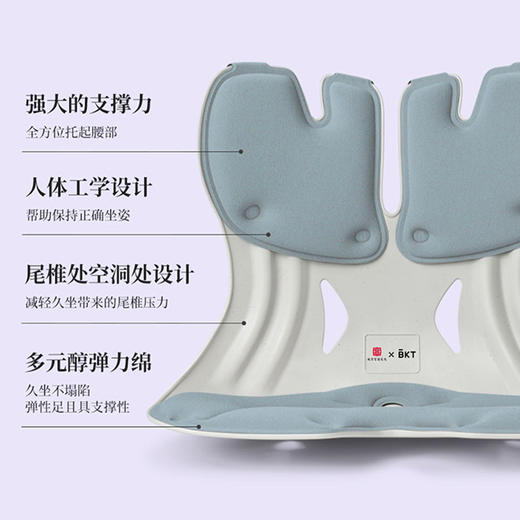 BKT 人体工学护腰坐姿椅 加大版 海雾蓝 故宫宫廷联名款 商品图4