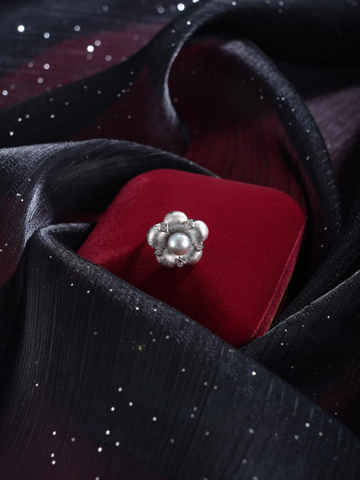 子佩集【花开佳期】银S925珍珠惜王妃戒指【QJJZ001】五瓣花2602 商品图3