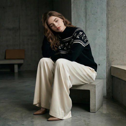 PALUOPO/PL半高领女衫ET22500R-A/约重386g帕罗 商品图2