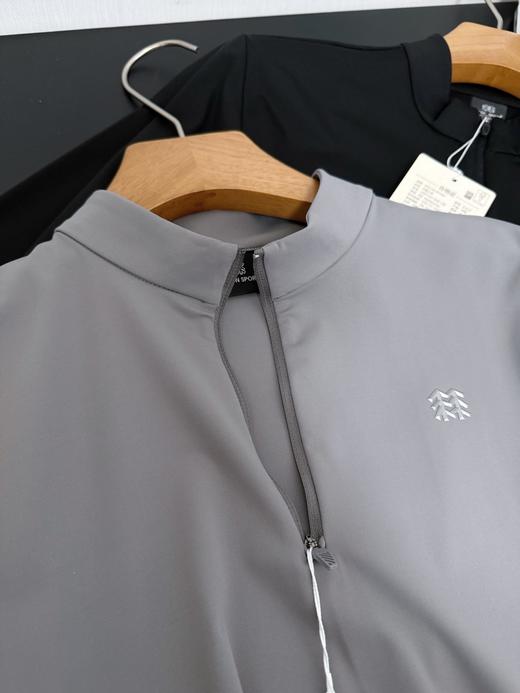 可隆半拉链压胶口袋长袖T恤 BK 341166 商品图8