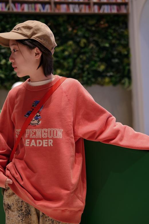 【小大人舒适圈】2026春DD日系儿童卫衣！复古水洗做旧印花刺绣企鹅圆领长袖毛圈卫衣！ 商品图0