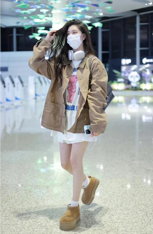 F0304127美式复古重磅翻领设计感宽松百搭设计感猎装夹克外套 商品图6