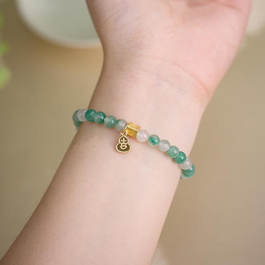 「 烟波叠翠 」非洲翠大吉手链 商品图2