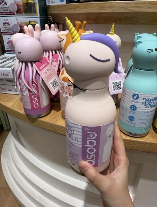 一店k （火出圈！代工厂直出！）加拿大🇨🇦断货王！每一只都长在我的心巴上啊啊啊！双层内胆锁温保冷超靠谱！全身磨砂质感！真爱不释手！颜值可爱拉满情绪价值超治愈！Aso*动物可拆卸吸管硅胶保温杯！ 商品图14