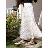 鹿向南「月光梦境」法式杏色波点半身裙女夏显瘦蕾丝拼接A字长裙 商品缩略图2