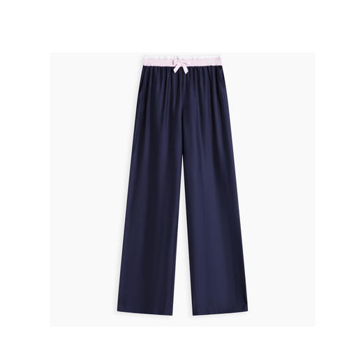 HERLIAN 2026年春夏新品双腰头拼接设计女士直筒垂感休闲长裤 商品图4