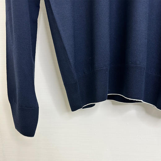 KITON 男士长袖polo衫 蓝色 UMM070103002 商品图2