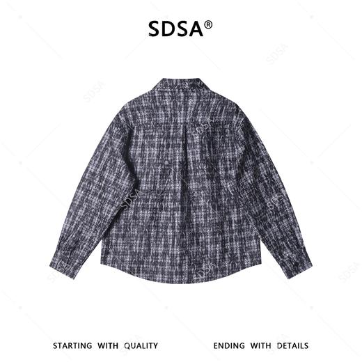 26CS37SDSA男士秋冬新款痞帅男装时尚简约撞色花卉长袖衬衫百搭休闲衬衣 商品图4