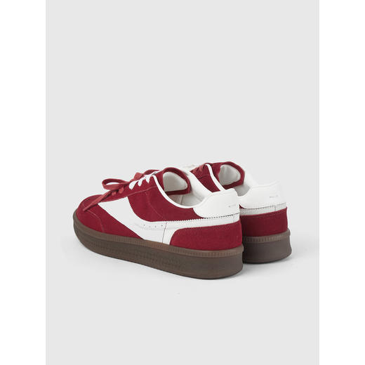 GXG通勤男鞋时尚百搭德训鞋红白拼接休闲鞋复古运动潮鞋 商品图2