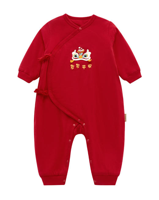 拉比童衣i5-4喜庆绑带连体衣红色LYAB103204 商品图1