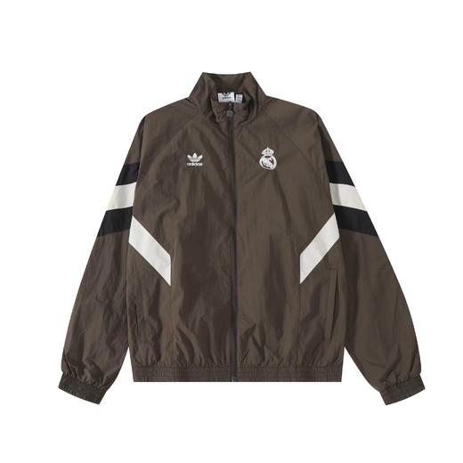 F030418男款LOGO拼色条纹立领夹克复古跑步休闲百搭单面风衣外套 商品图5