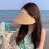 法国设计师联名款]拉菲草空顶帽女防紫外线太阳帽子 商品缩略图1