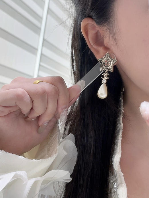 小香 纽扣五角星珍珠耳环（XTY） 商品图0