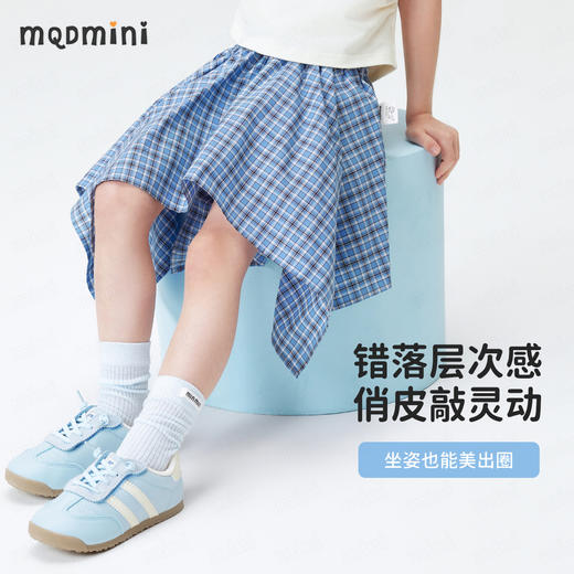 【90-140】【MQDmini】女童夏款半身裙不规则格纹裙 商品图1