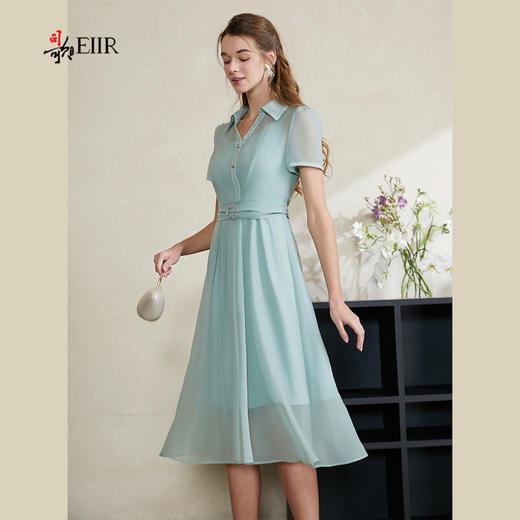 司歌衬衫收腰连衣裙仙气凉感A911251X 商品图0