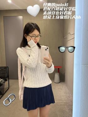 【高品质私服】【RL修身版绞花编织POLO衫】经典版型，优雅演绎，严选高品质纯棉材质G1171-CC【无标出货 介意慎拍】