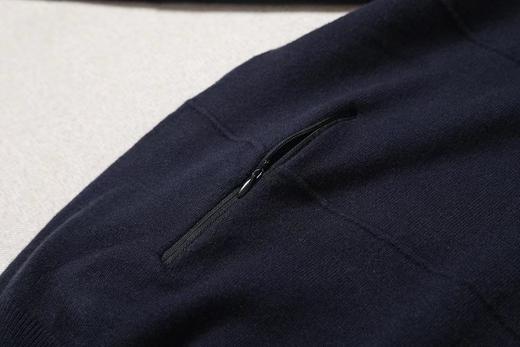 F0304130半高领拉链领口条纹拼色胸口刺绣温柔毛衣开衫 商品图11