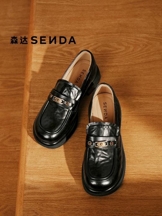 BF楼 森达厚底乐福鞋2026新款英伦通勤低跟单鞋XXB01吊牌价859活动价399 商品图4