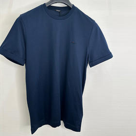 KITON 男士字母徽刺绣圆领短袖T恤 蓝色 UMK075302005