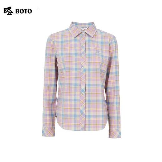 波顿女士春秋季格仔长袖衬衫｜合身剪裁利落，通勤休闲皆宜LS152126 商品图4