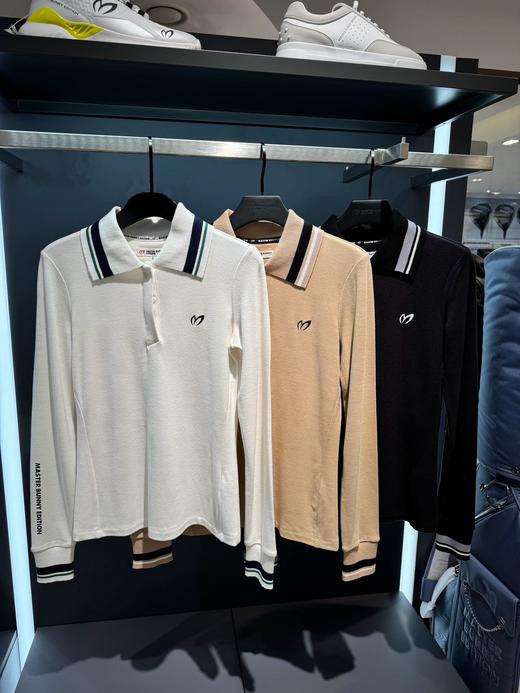 兔耳朵家新款女士磨毛长袖上衣来了！韩版柜上最新款, 合体微松身的版型, 适当的长度, 赋予轻松好驾驭的体感！纯原面料，原厂出货，改洗水标现货发！Polo略大翻领有修饰颈脖线条, 显得脸更小也更有气质。 商品图0