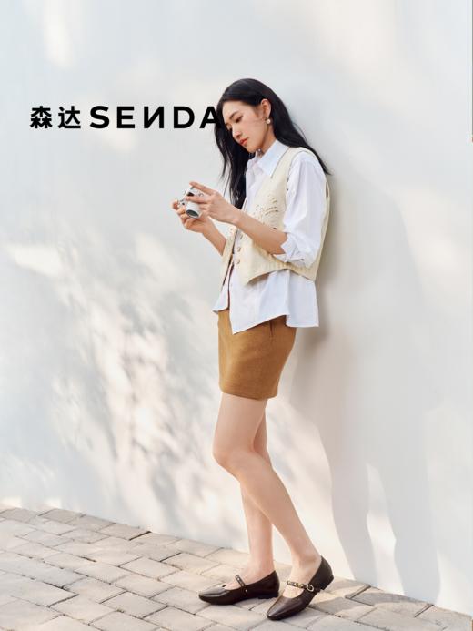 BF楼 森达玛丽珍2026新款通勤平跟舒适浅口单鞋XWZ01吊牌价799活动价399 商品图1