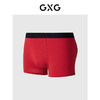 GXG男士内裤【3条装】棉质透气舒适内裤男本命年红色抑菌平角裤 商品缩略图1