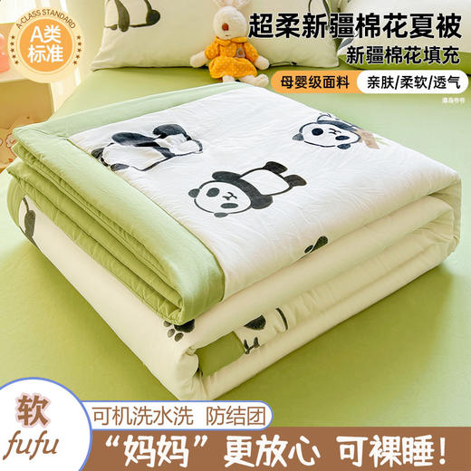 【A类安全标准❗️新疆棉夏凉被】甄选优质新疆长绒棉填充，告别闷热黏腻，夏天也能享受云朵般的包裹感，宝宝和敏感肌都能安心裸睡，妈妈更放心，夏季单人学生薄被子被芯儿童夏天可机洗L 商品图2