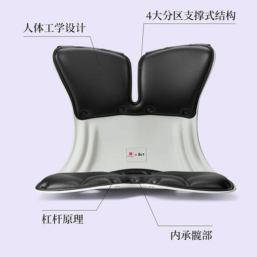 BKT 人体工学护腰坐姿椅 加大版 神秘黑-LP01 商品图4