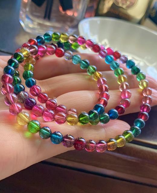 6mm彩虹碧玺手串 商品图0
