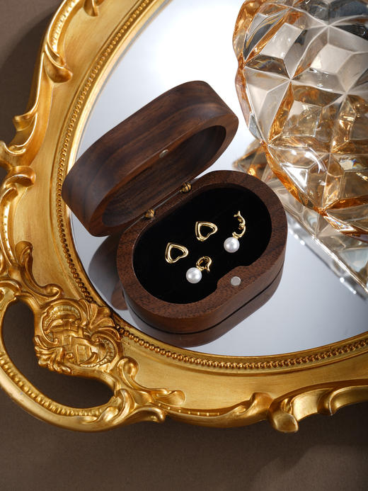 子佩集【怦然珍爱】银S925珍珠惜王妃耳钉【QJED015】双色爱心可打开2602 商品图4