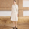 IWY/白色赫本风法式西装连衣裙女春季新款气质收腰中长裙Q1511 商品缩略图0