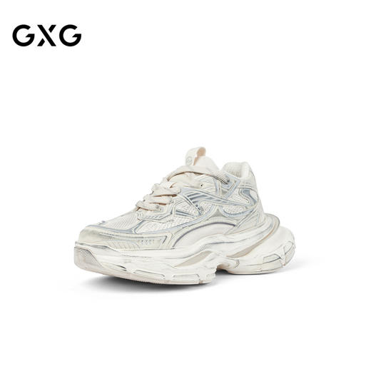 GXG通勤男鞋  做旧做脏擦色复古老爹鞋潮鞋休闲好搭G25X502001 商品图1