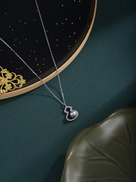 子佩集【福禄璀璨】银S925珍珠惜王妃套链项链【QJTL001】双色葫芦2602 商品图4