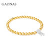 GAONAS高纳仕 仿真珍珠12mm金色珠项链 商品缩略图1