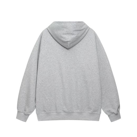 F030416胸口莱茵石烫钻字母牛角袖情侣宽松遮肉休闲连帽卫衣 商品图2