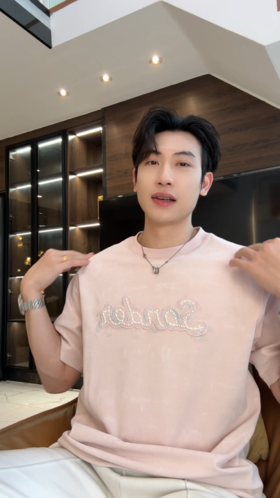 SDSA男装2026新款潮牌短袖t恤情侣肌理纹字母刺绣宽松半袖上衣