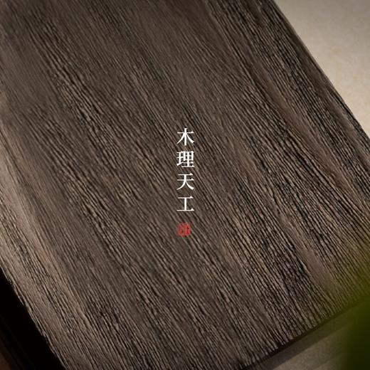 黑檀干泡盘大漆金箔实木小茶盘办公室原木席面杯托 商品图2