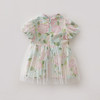 马克珍妮绣球花园女童亚麻旗袍连衣裙2026年夏装新款561029 商品缩略图3