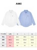F030422口袋小爱心刺绣单排扣亲肤舒适百搭翻领情侣长袖衬衫 商品缩略图9